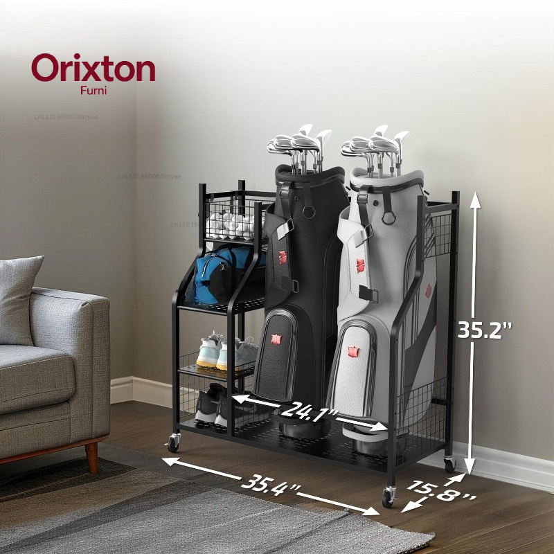 Golf Equipment Garage Storage - ชั้นวางถุงกอล์ฟ, แท่นโชว์ไม้กอล์ฟ, ชั้นวางอุปกรณ์ในโรงรถ