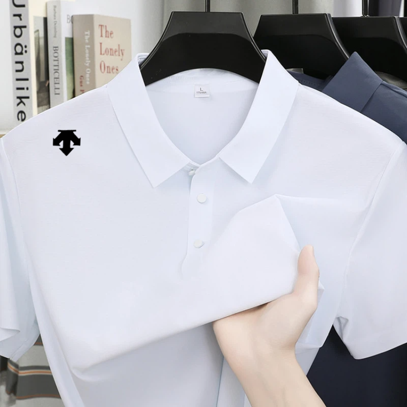 Golf Equipment Brands - เสื้อโปโลปักลายหรูหราสำหรับผู้ชาย เสื้อแขนสั้นใส่สบายระบายอากาศได้ดีสำหรับฤดูร้อน แฟชั่นเสื้อกอล์ฟสำหรับเล่นกีฬา เสื้อใส่ได้ทุกวัน