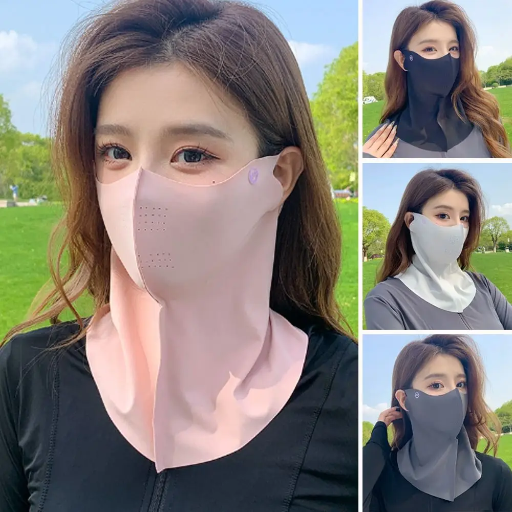 Golf Equipment Women - ไอซ์ซิลค์ ซันสกรีน ลองเวล วีลส์ สำหรับผู้หญิง หน้ากากปิดคอและใบหน้า