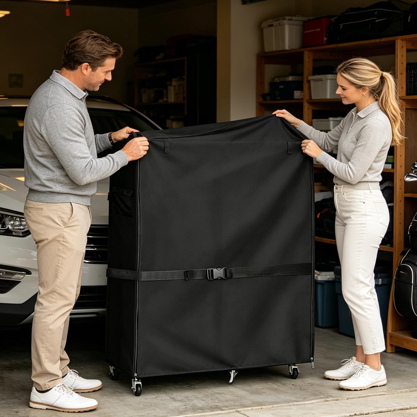 Golf Equipment Garage Storage - ผ้าคลุมกันฝุ่นสำหรับชั้นวางอุปกรณ์กอล์ฟ ผ้าคลุมกันน้ำแบบอ็อกซ์ฟอร์ด กระเป๋าเก็บอุปกรณ์กอล์ฟ ผ้าคลุมจัดระเบียบสำหรับอุปกรณ์กีฬาและของเล่น
