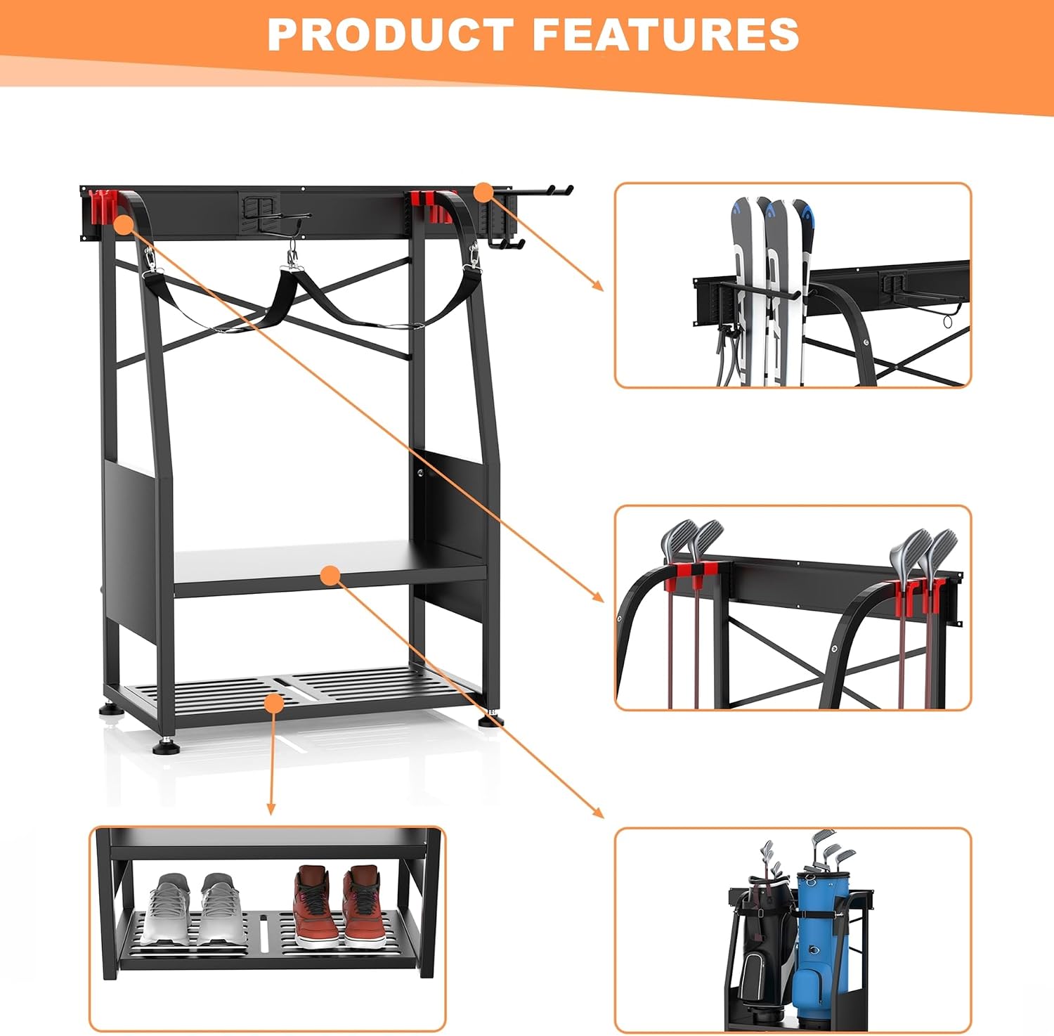ที่แขวนถุงกอล์ฟติดผนัง, ชั้นวา - Golf Equipment Garage Storage บทวิจารณ์และราคา