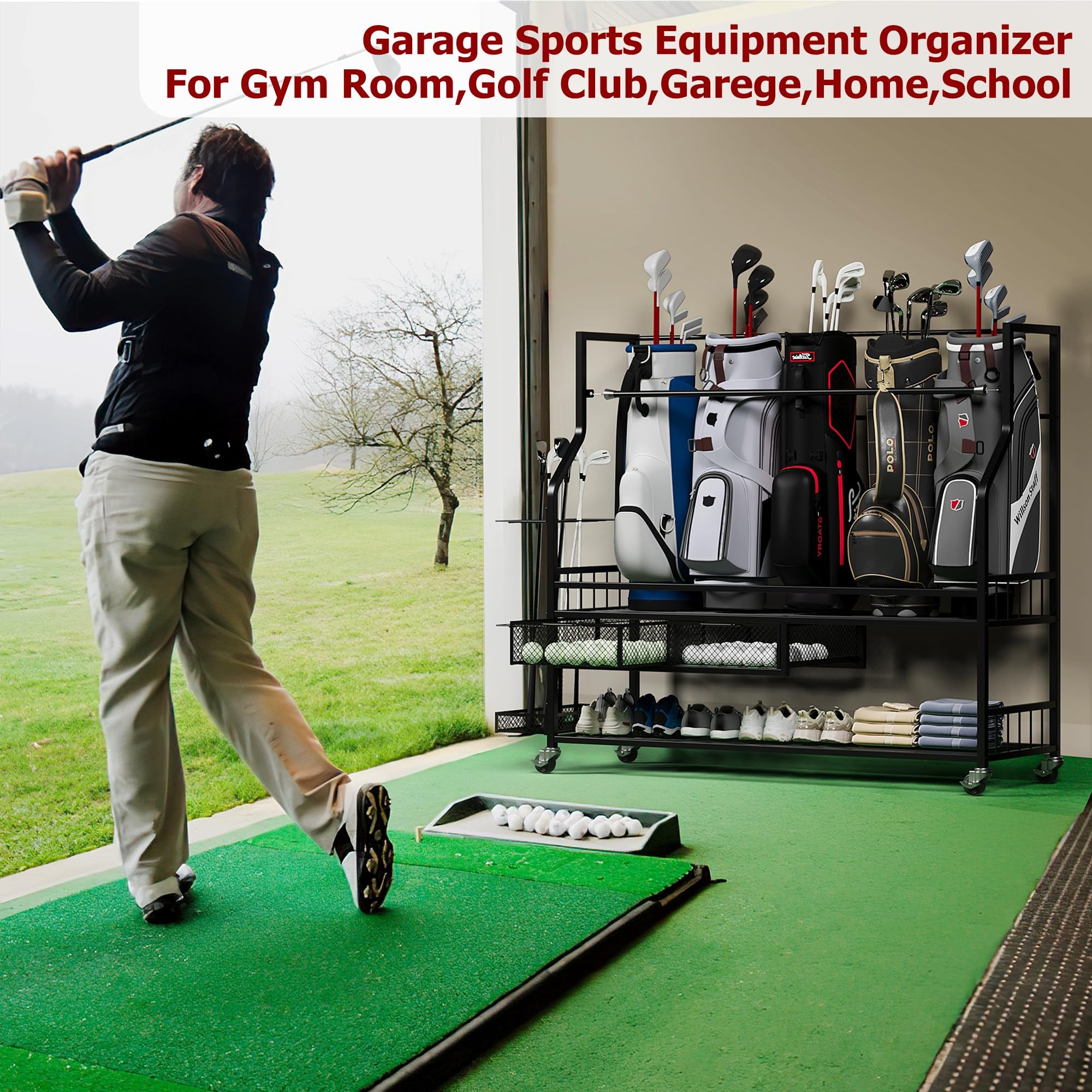 ที่เก็บถุงกอล์ฟสำหรับโรงรถ, ขา - Golf Equipment Garage Storage บทวิจารณ์และราคา