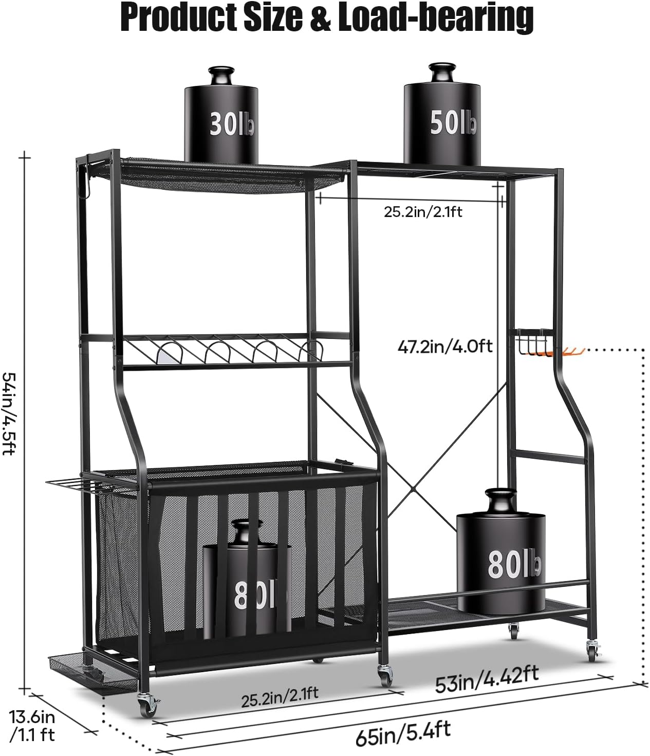 ที่เก็บอุปกรณ์กีฬาในโรงรถพร้อม - Golf Equipment Garage Storage บทวิจารณ์และราคา