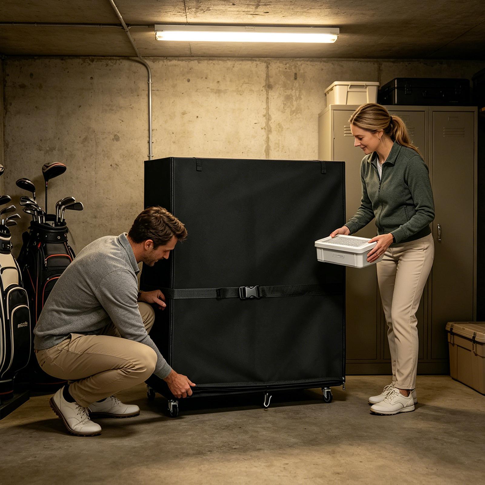 ผ้าคลุมกันฝุ่นสำหรับชั้นวางอุป - Golf Equipment Garage Storage บทวิจารณ์และราคา